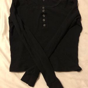 Black long sleeve top